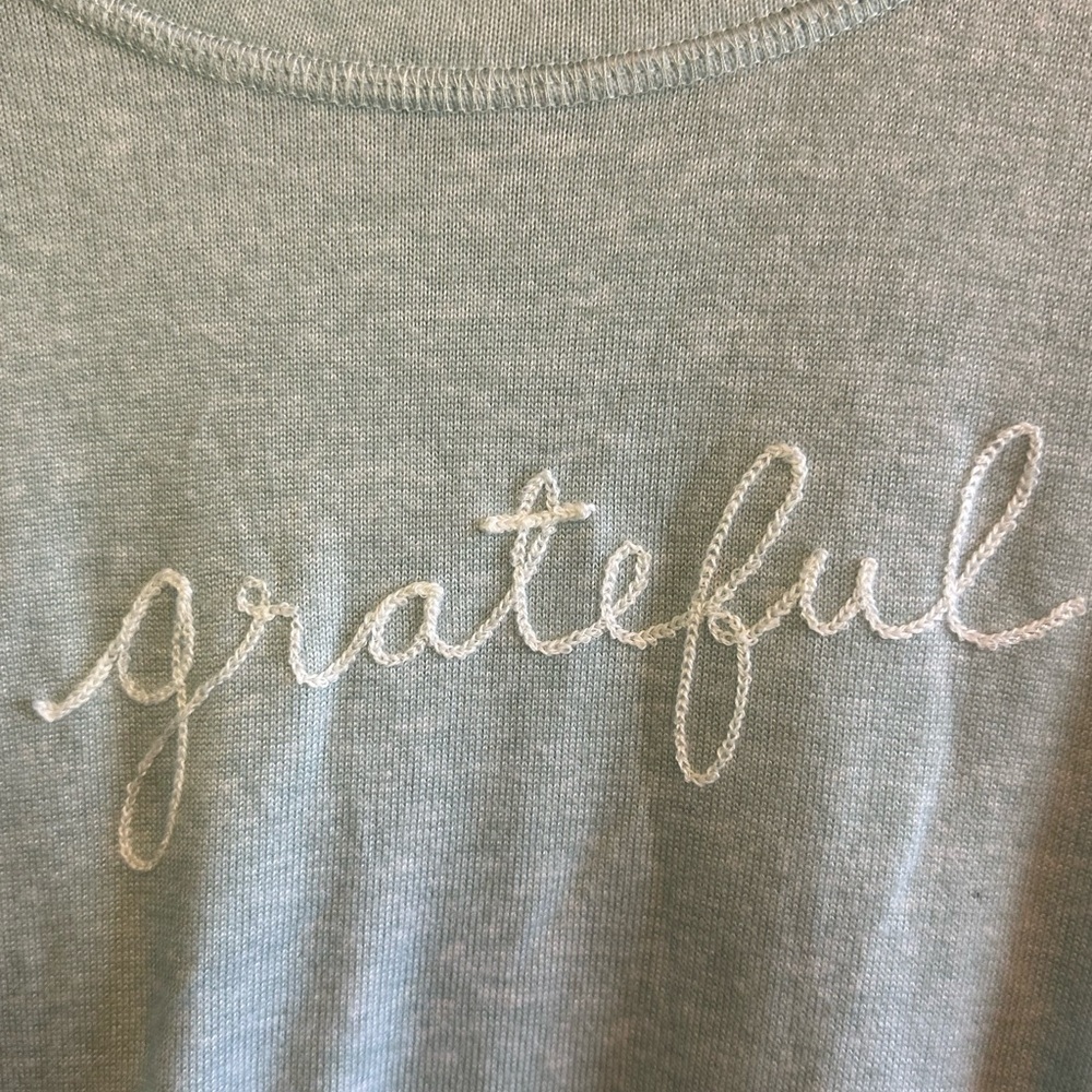 Laura Ashley Light Blue 'Grateful' Tee
